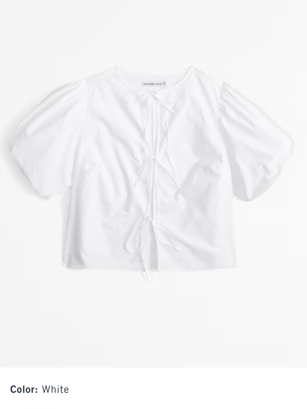 A&F Abercrombie & Fitch Short Sleeve Tie Front